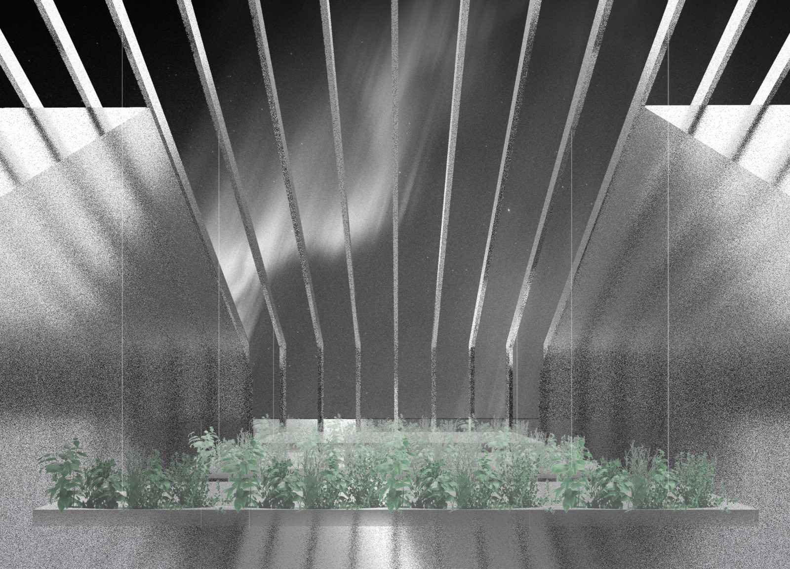 Architecture project // Light Permeable Metal Structure Connecting ...