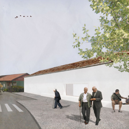 Rammed Earth and Natural Wood Create an Engaging Community Space for Seniors