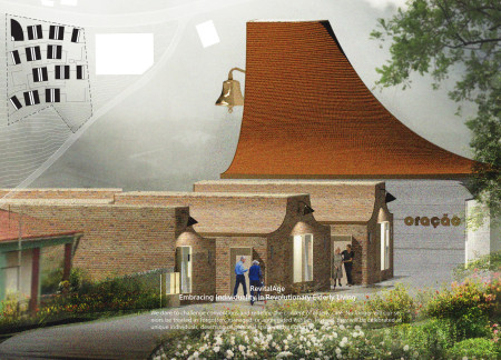 Charred Wooden Shingles and Brick Integration in Residential Elderly Care Community