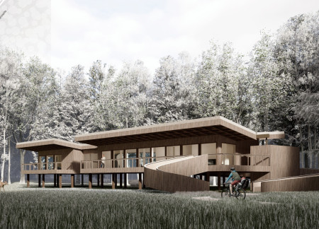 Rainwater Harvesting and Straw Bale Insulation in a Biophilic Woodland Retreat