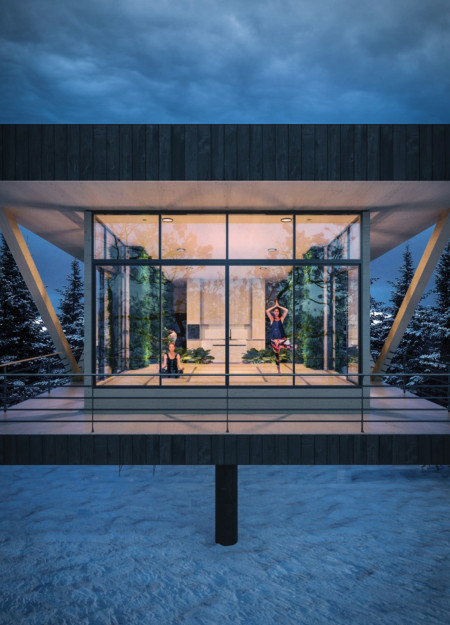 Charred Wood Shingles and Living Walls Create a Mindfulness Hub in the Latvian Boglands