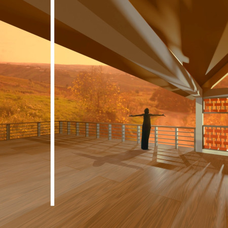 Hollow Brick and Recycled Concrete Structure Integrating Community Engagement in a Scenic Rural Setting