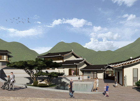 Charred Wood Facades and Clay Accents Shaping a Community Wellness Space