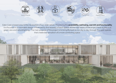 Rotatable Wooden Panels and Natural Light Shape a Community-Centric Elderly Residence