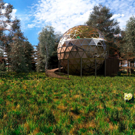 Charred Wooden Shingles and Cross-Laminated Timber Forming a Nature-Focused Wellness Retreat