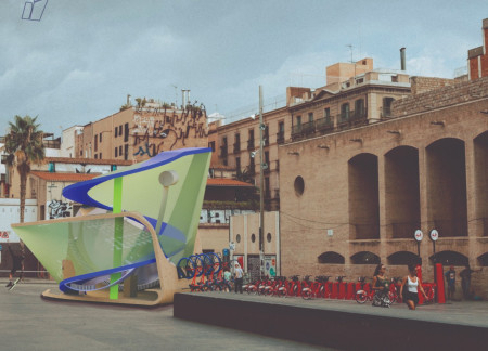 Charred Timber Panels and Integrated Transparency in a Community-Centric Reading Space