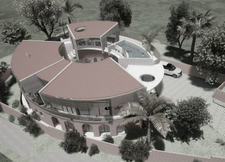 Sunken Courtyard Embracing Local Red Bricks and Timber Screens for Communal Living