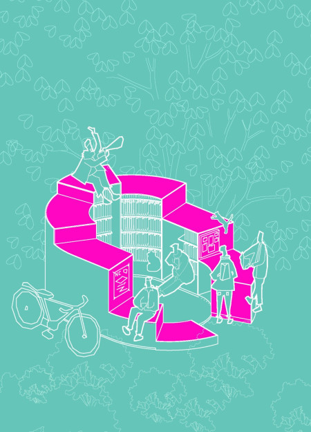 Charred Wooden Shingles and Cross-Laminated Timber Panels Create a Versatile Community Library