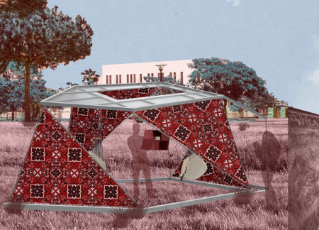 Persian Fabric Enclosed Steel Framework for Community Engagement Space