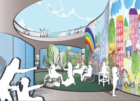 Charred Wooden Shingles and Transparent Walls in a Healing Environment for Terminally Ill Children