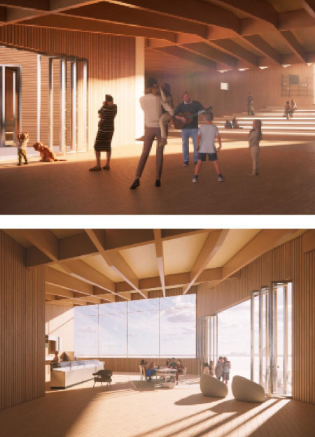 Layered Timber Spaces Enhanced by Natural Light and Reflective Design