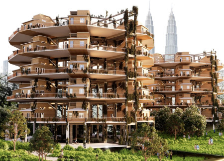 Vertical Gardens Integrated with Timber Cladding for Community Living