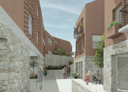 Perforated Brickwork and Sustainable Timber Create a Community Focused Living Space for Seniors