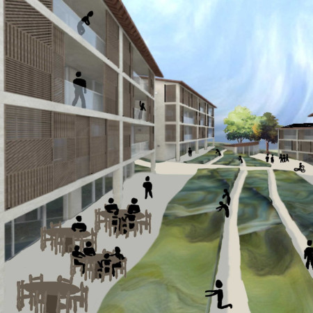 Cross-Laminated Timber and Terraced Landscapes Foster Community Living in Sustainable Residential Design