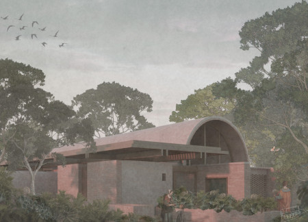 Clay Brick and Natural Materials Crafting a Cultural Hospitality Space