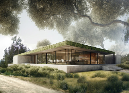 Charred Wooden Shingles and Vertical Gardens in a Community-Focused Residential Setting