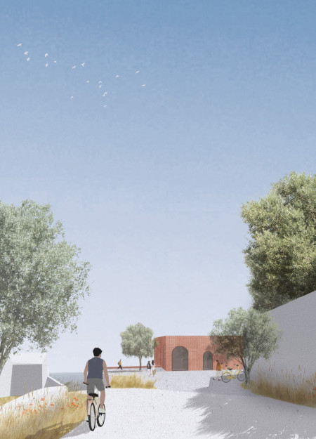 Rammed Earth Walls and Corten Steel Create a Sensory Olive Oil Experience