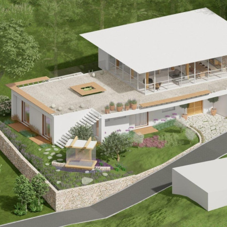 Natural Light and White Plaster Complement Sustainable Masonry in Iberian Lodge Design