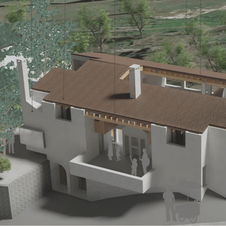 Charred Wooden Shingles and Recycled Timber Create Community Focused Retreat Within Olive Groves