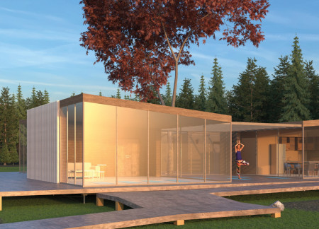 Charred Wooden Shingles and Biophilic Design in a Sustainable Yoga Retreat