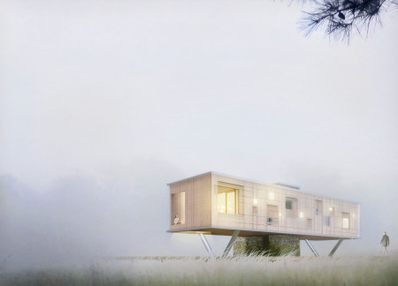 A Lightweight Forest Dwelling with Integrated Water Systems