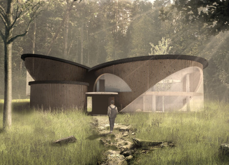 Curvilinear Structure in Local Timber Within a Forest Setting Promoting Mindfulness and Community