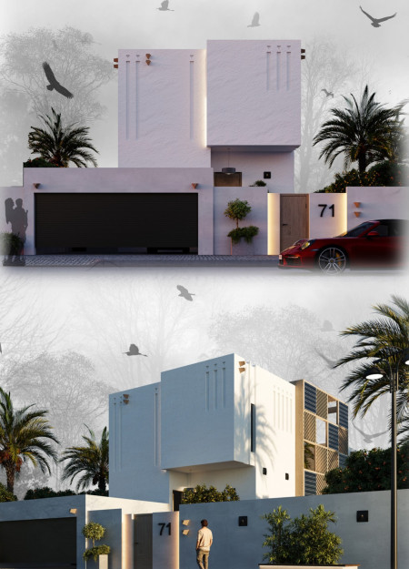 Sustainable Living Defined Through Natural Clay Fa&ccedil;ade and Glass Corridors in Family-Centric Design