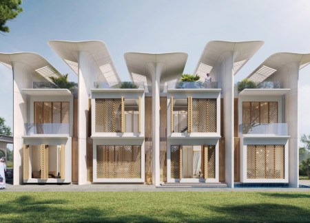 Cascading Roofs and Engineered Wood Create Seamless Connection to Nature in Sustainable Residential Design