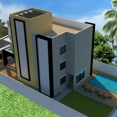 Sandstone Cladding Merges with Porotherm Earthen Blocks in a Contemporary Residential Setting