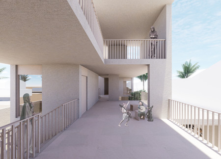 Natural Cooling Using Prefabricated Concrete and Bamboo Finishes in Residential Design