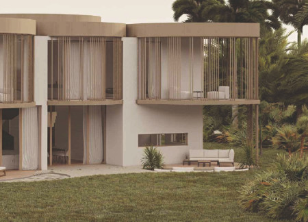 Petal-Inspired Structure Crafted from Reinforced Concrete and Expansive Glass Facades Designed for Communal Living