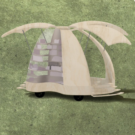 Cedar Structure Featuring Translucent Polycarbonate Panels for Community Engagement