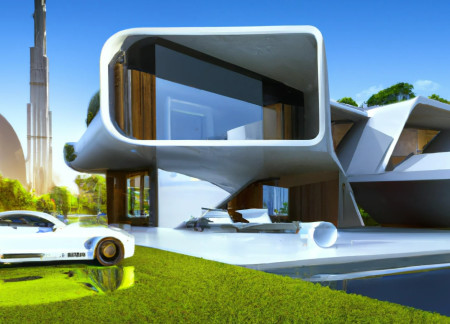 Graphene-Reinforced Structure with Curvilinear Glass Facades for Modern Living