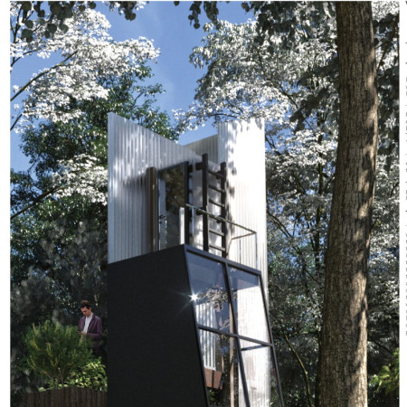 Vertical Living Utilizes Recycled Aluminum and Sustainable Timber for Dynamic Residential Experience