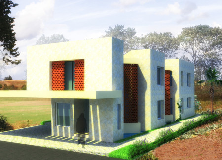 Honeycomb Vent Bricks and Sustainable AAC Blocks Define a Climate-Responsive Residence