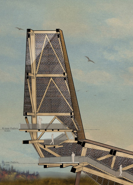 Weathering Steel and Timber Extension Merging Cultural Heritage with Environmental Context