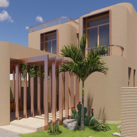 3d Printed Adobe Structure Integrating Natural Insulation and Communal Living Spaces