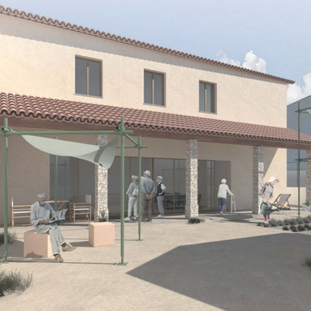 Charred Wooden Shingles and Unburnt Earth Revitalize Historical Structures for Modern Community Living