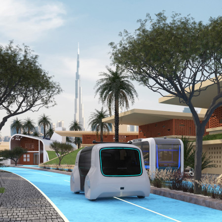 Clay Brick Facade with Hydroponic Green Roofs in a Sustainable Community Design