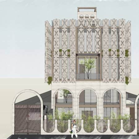 Natural Ventilation Through Traditional Mashrabiya and Sustainable Travertine in Residential Design