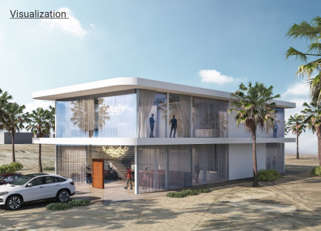 Curved Edges and Polished Concrete Unite in a Sustainable Desert Home