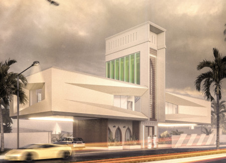 Coral Stone Facade Enhanced by Algae Panels in a Biophilic Residential Community