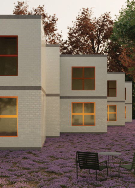 Charred Wooden Shingles and Recycled Concrete Define a Community-Centric Residence for the Elderly