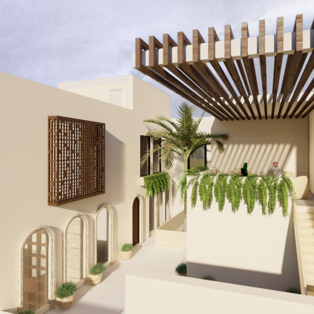 Living Walls and Natural Stone in a Sustainable Desert Dwelling