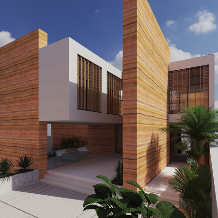 Rammed Earth and Green Concrete Create Sustainable Community Living Solutions