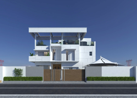 Charred Wooden Shingles and Natural Ventilation in a Modern Family Residence