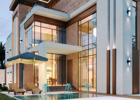 Passive Cooling Winds and Clay Bricks in a Contemporary Emirati Villa