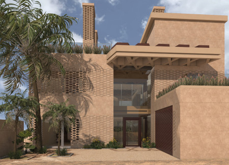 Natural Cooling Through Adobe and Water Features in Sustainable Residential Design