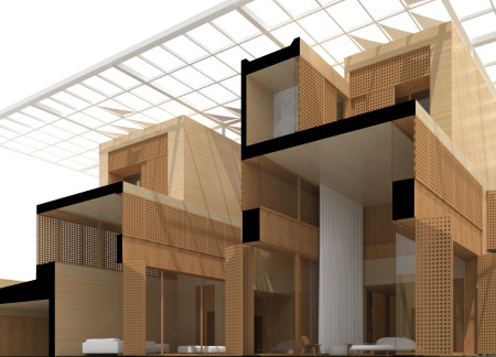 Charred Wooden Shingles and Perforated Screens in a Sustainable Residential Design