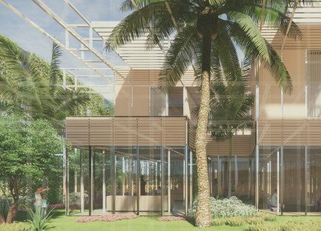 Charred Wooden Shingles and Carbon-Sequestering Concrete Define a Contemporary Sustainable Residence